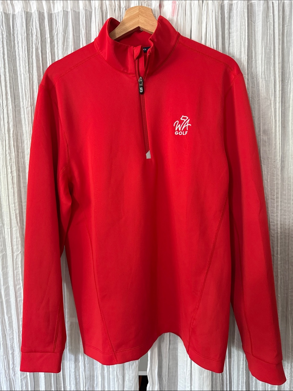 Cutter & Buck Red Half-Zip Performance Golf Pullover